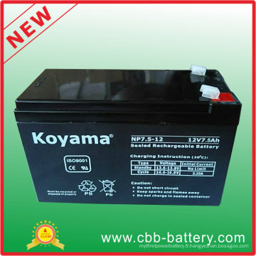 12V7.5ah Alimentation au plomb SLA VRLA PV 12V batterie rechargeable AGM